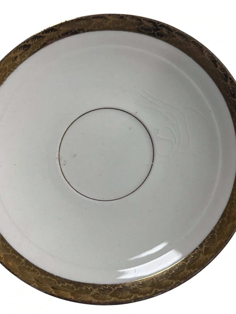 Vtg 30s 6 American Limoges Ivory Ware Saucer Plates 5.5